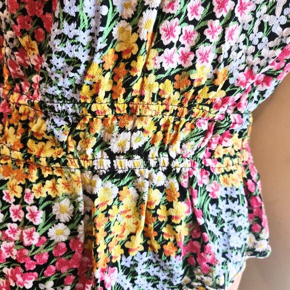 Takara Bright And Playful Cottagecore Button Down Vintage Look Floral Top Size S - Picture 6 of 12